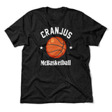 Cranjus Mcbasketball Men/Unisex T-Shirt in Heather Black color
