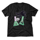 I Think You're Overreacting Men/Unisex T-Shirt in Heather Black color