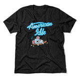 American Idle Men/Unisex T-Shirt in Heather Black color