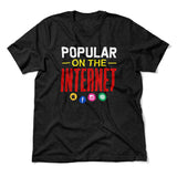 Popular On The Internet Men/Unisex T-Shirt in Heather Black color