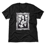 Gothic Monalisa Men/Unisex T-Shirt in Heather Black color