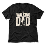The Walking Dad Men/Unisex T-Shirt in Heather Black color