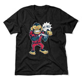 Dancing Monkey Jackson Men/Unisex T-Shirt in Heather Black color