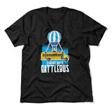 Straight Outta Battle Bus Men/Unisex T-Shirt in Heather Black color