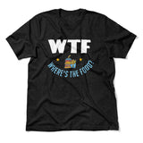 WTF - Where's The Food Men/Unisex T-Shirt in Heather Black color