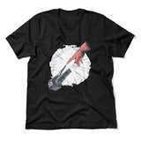 Creation Of Adam - Motorcycle Men/Unisex T-Shirt in Heather Black color