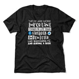 More Important Things In Life Than Fb And Twitter Men/Unisex T-Shirt in Heather Black color