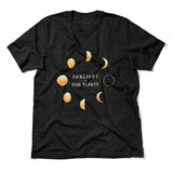 Night Moon Phases Men/Unisex T-Shirt in Heather Black color