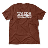 Wazda Deelwifkramer Men/Unisex T-Shirt in Heather Clay color