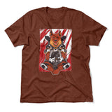German Shepard Gamer Dog Men/Unisex T-Shirt in Heather Clay color