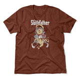 The Slothfather Men/Unisex T-Shirt in Heather Clay color