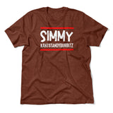Simmy Kantstandyourbitz Men/Unisex T-Shirt in Heather Clay color