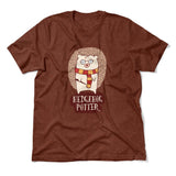 Hedge Hog Potter Men/Unisex T-Shirt in Heather Clay color
