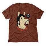 Kendrick Llama Men/Unisex T-Shirt in Heather Clay color