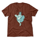 Statue Of Liberty Marilyn Monroe Men/Unisex T-Shirt in Heather Clay color