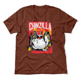 Chinzilla Monster Men/Unisex T-Shirt in Heather Clay color