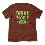 Drink Mode On Men/Unisex T-Shirt in Heather Clay color