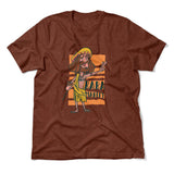 Indian Guru - Baba Marley Men/Unisex T-Shirt in Heather Clay color