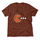 Pie Eating Cream Men/Unisex T-Shirt in Heather Clay color