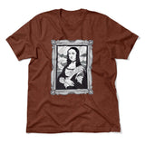 Gothic Monalisa Men/Unisex T-Shirt in Heather Clay color