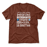 More Important Things In Life Than Fb And Twitter Men/Unisex T-Shirt in Heather Clay color