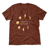 Night Moon Phases Men/Unisex T-Shirt in Heather Clay color