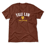 Yale Law, Just Kidding Men/Unisex T-Shirt in Heather Clay color