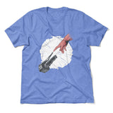 Creation Of Adam - Motorcycle Men/Unisex T-Shirt in Heather Columbia Blue color