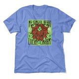 My Ginger Beard Is My Lucky Charm Men/Unisex T-Shirt in Heather Columbia Blue color