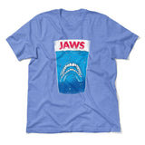 Jaws Teeth Men/Unisex T-Shirt in Heather Columbia Blue color