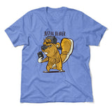 Justin Beaver Men/Unisex T-Shirt in Heather Columbia Blue color
