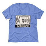 Why Science Teachers Should Not Be Given Playground Duty Men/Unisex T-Shirt in Heather Columbia Blue color