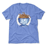 Send Noods Men/Unisex T-Shirt in Heather Columbia Blue color