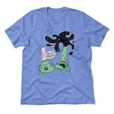 I Think You're Overreacting Men/Unisex T-Shirt in Heather Columbia Blue color