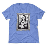 Gothic Monalisa Men/Unisex T-Shirt in Heather Columbia Blue color