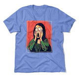 Scream Painting Monalisa Men/Unisex T-Shirt in Heather Columbia Blue color