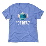 Pot Head Men/Unisex T-Shirt in Heather Columbia Blue color