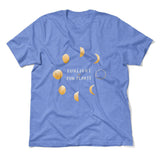 Night Moon Phases Men/Unisex T-Shirt in Heather Columbia Blue color