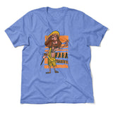 Indian Guru - Baba Marley Men/Unisex T-Shirt in Heather Columbia Blue color