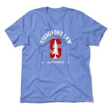 Stanford Law, Just Kidding Men/Unisex T-Shirt in Heather Columbia Blue color
