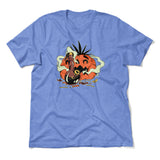 Baked Pumpkin Men/Unisex T-Shirt in Heather Columbia Blue color