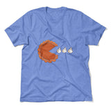 Pie Eating Cream Men/Unisex T-Shirt in Heather Columbia Blue color