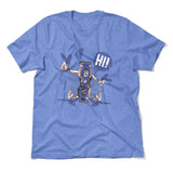 Quadcopter Robot Men/Unisex T-Shirt in Heather Columbia Blue color