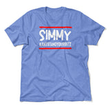 Simmy Kantstandyourbitz Men/Unisex T-Shirt in Heather Columbia Blue color