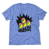 WASD Keyboard For Gamers Men/Unisex T-Shirt in Heather Columbia Blue color