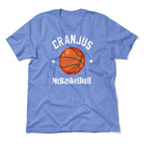 Cranjus Mcbasketball Men/Unisex T-Shirt in Heather Columbia Blue color