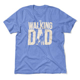 The Walking Dad Men/Unisex T-Shirt in Heather Columbia Blue color