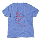 Physics Formula Men/Unisex T-Shirt in Heather Columbia Blue color