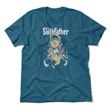 The Slothfather Men/Unisex T-Shirt in Heather Deep Teal color