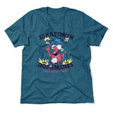 Molecules Rock Men/Unisex T-Shirt in Heather Deep Teal color